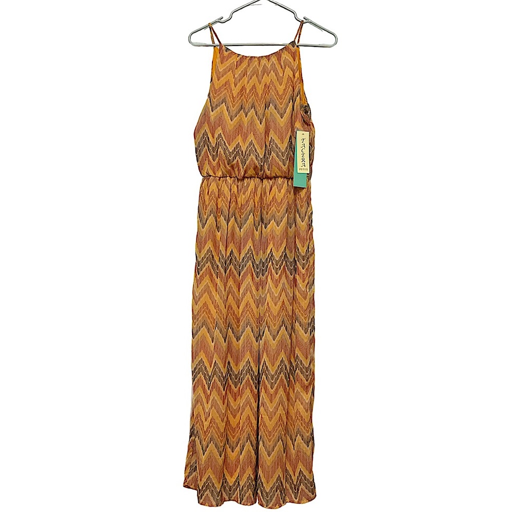 Multicolor Chevron Maxi Dress, Size MP